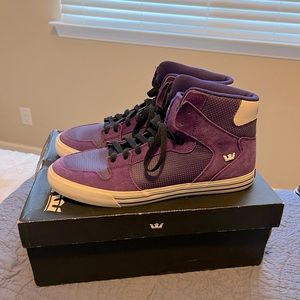 Men’s Supra Vaider Purple n White Tennis Shoes